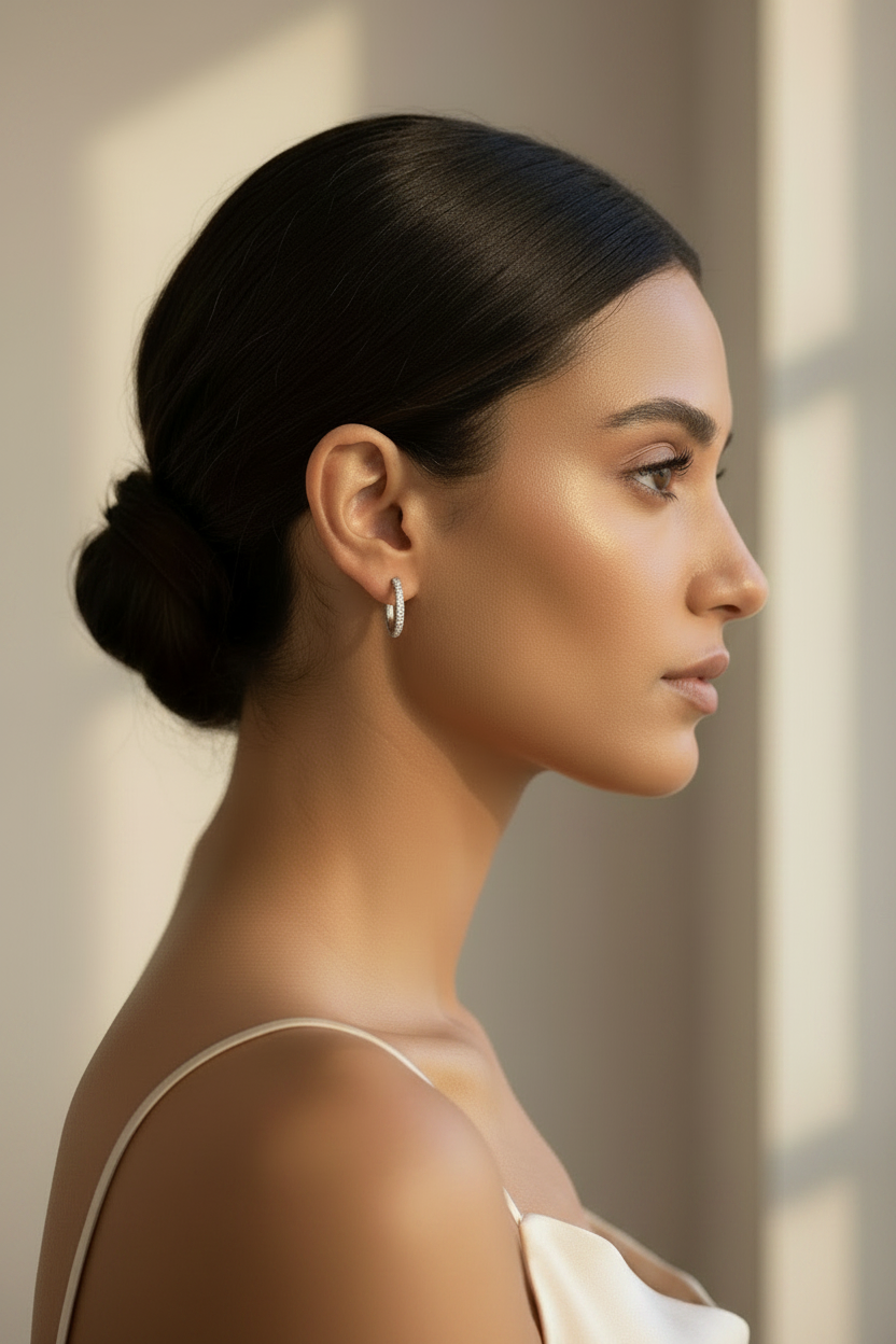 Model 1 – Ivory Cream Silk Camisole