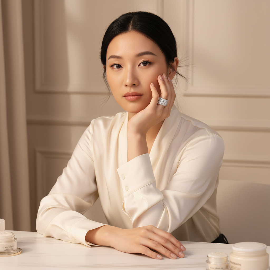 Pavé Band Editorial — East Asian Model, 1:1