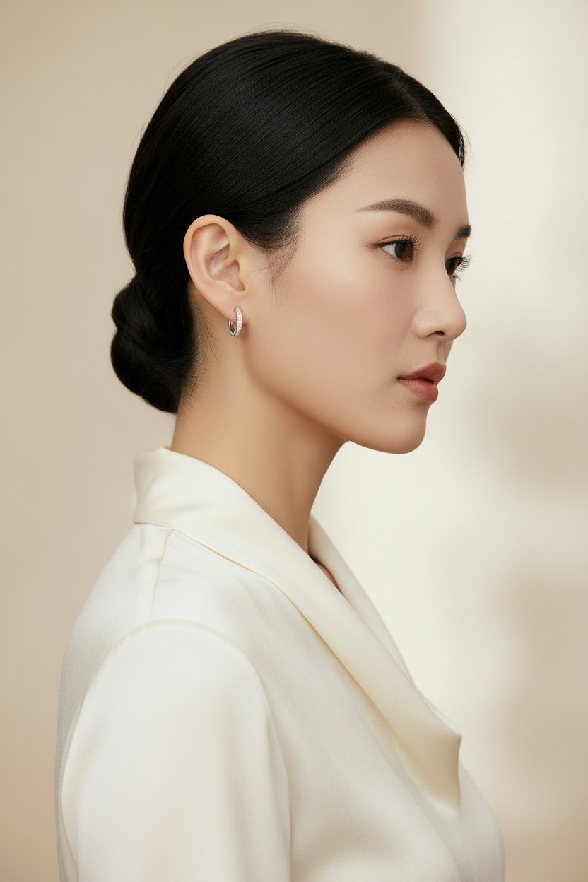 Quiet Luxury Huggie Earrings – Silk Blouse
