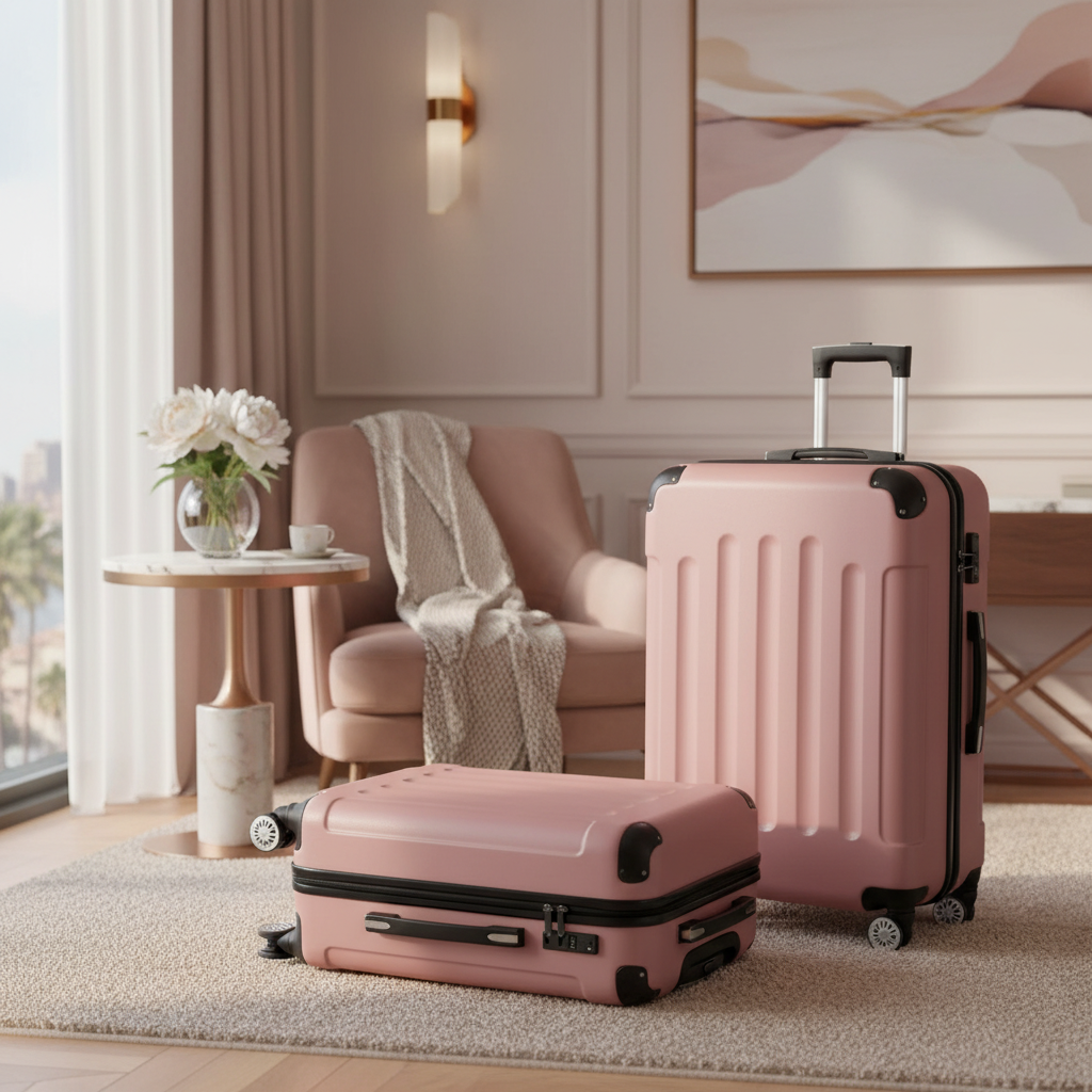 Rose Gold Luggage Set - Editorial