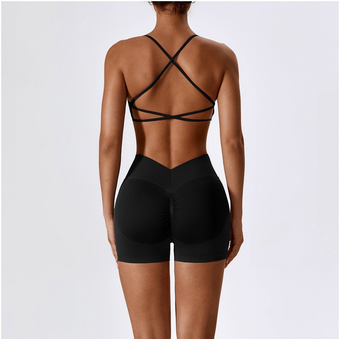 Sienna Sculpted Strappy Bra: Open-Back Compression Essential for Movement and Streetwear