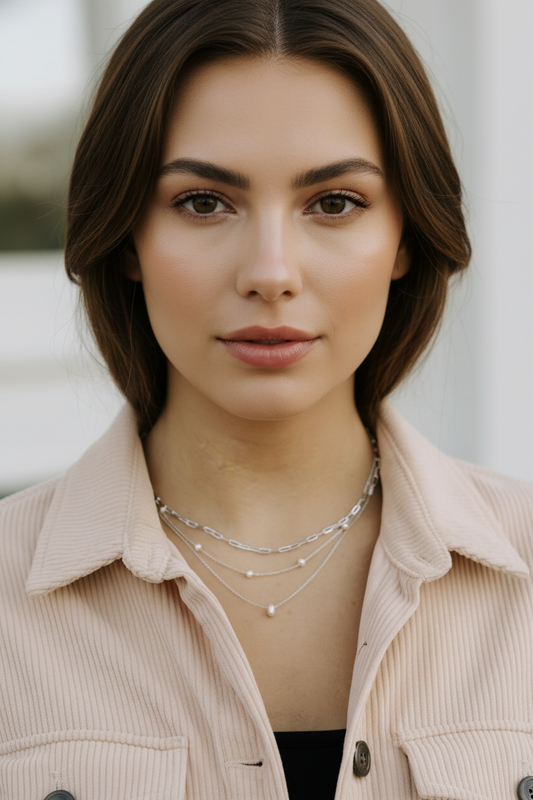 Silver Layered Stack - Full Face