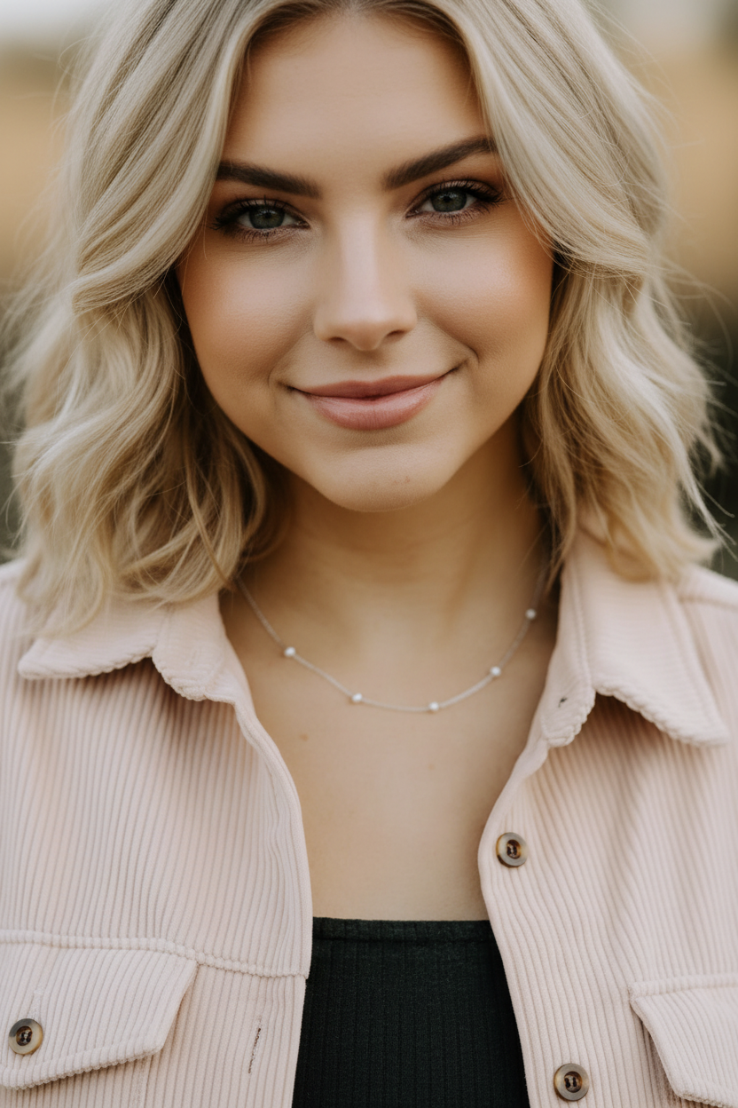 Silver Pearl Choker - Full Face