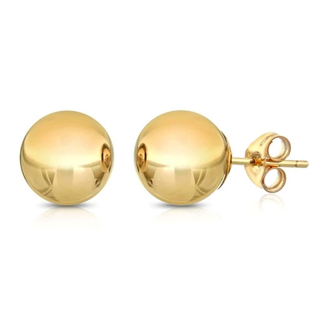 Solid 14K Gold Ball Stud Earrings | Assorted Sizes 3mm - 8mm