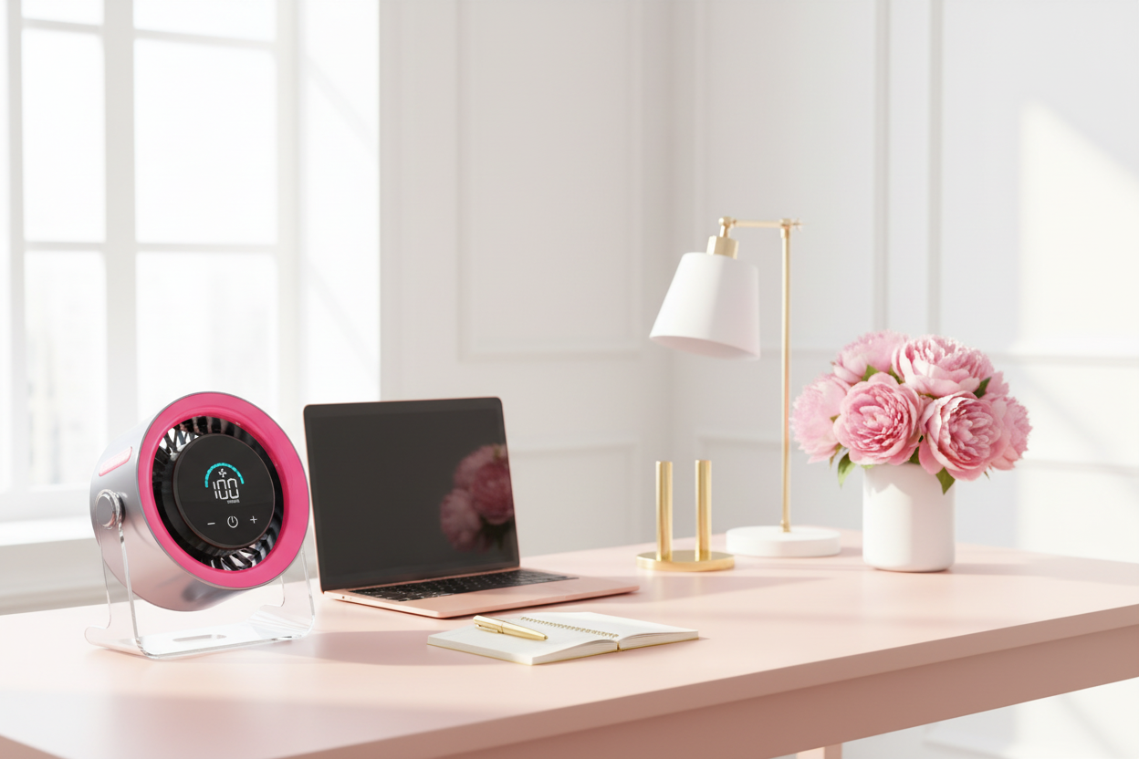 TurboCool Pink Fan - WFH Girlboss Office