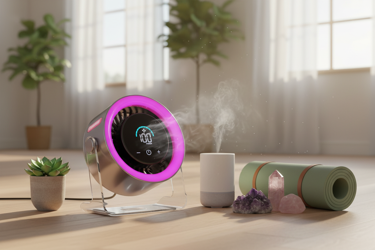 TurboCool Pink Fan - Yoga & Wellness Studio