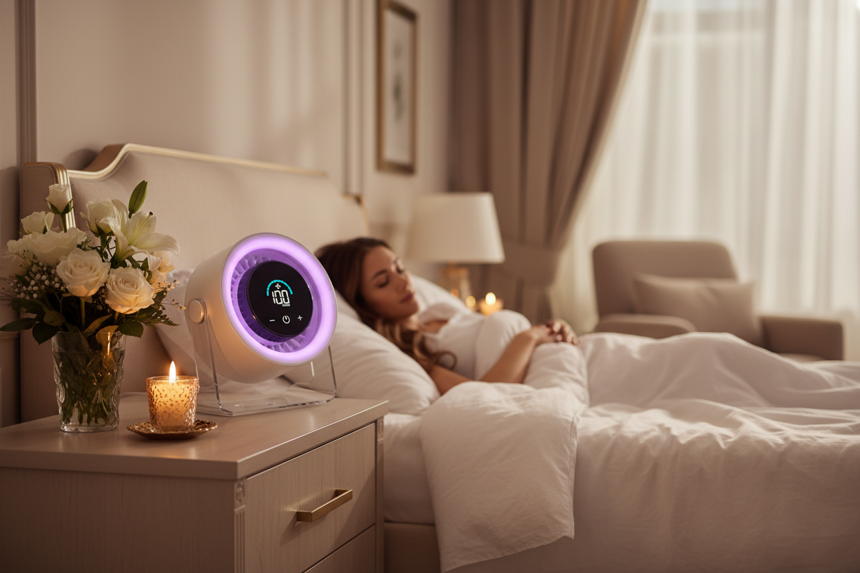 TurboCool White Fan - Luxury Bedroom Lifestyle