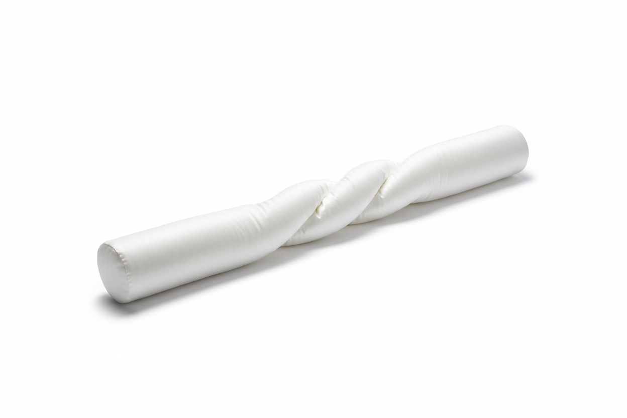 White Twist Noodle Pillow Product Photo