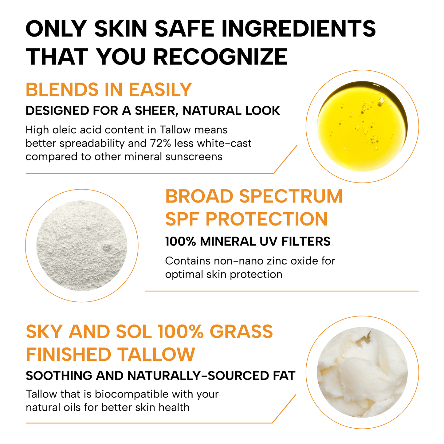 XL Sky and Sol Body Sunscreen SPF 50 | Non-Nano Zinc & Grass-Fed Tallow Protection