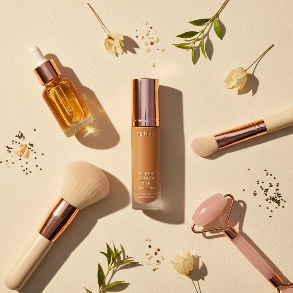 YENSA Foundation Flat Lay